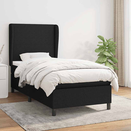 kontinentalseng med madras 80x200 cm stof sort