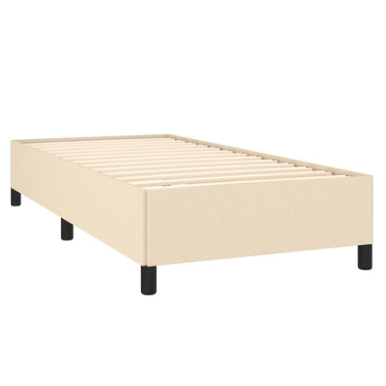 kontinentalseng med madras 90x200 cm stof cremefarvet