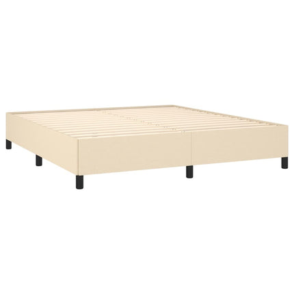 kontinentalseng med madras 160x200 cm stof cremefarvet