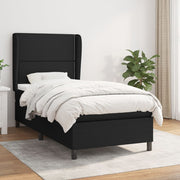 kontinentalseng med madras 90x200 cm stof sort
