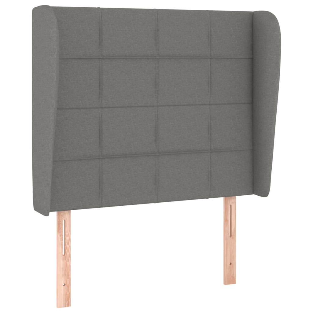 kontinentalseng med madras 80x200 cm stof mørkegrå