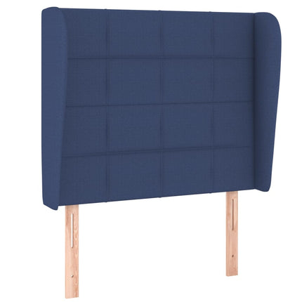 kontinentalseng med madras 90x200 cm stof blå