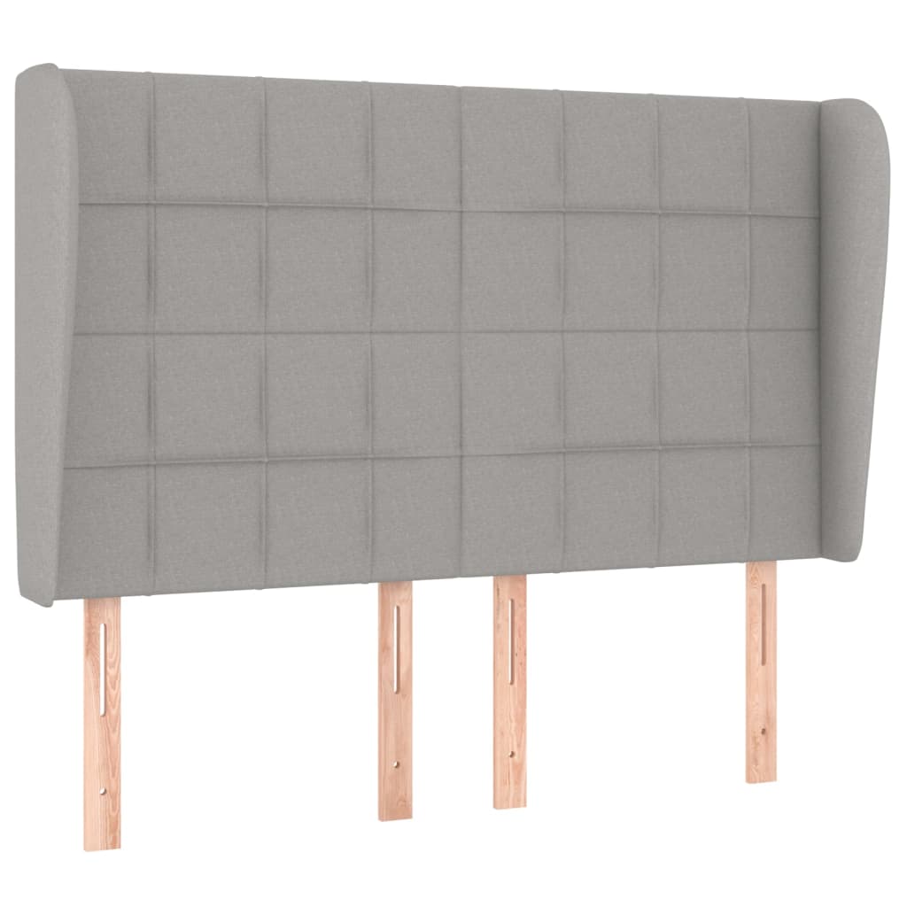 kontinentalseng med madras 140x190 cm stof lysegrå