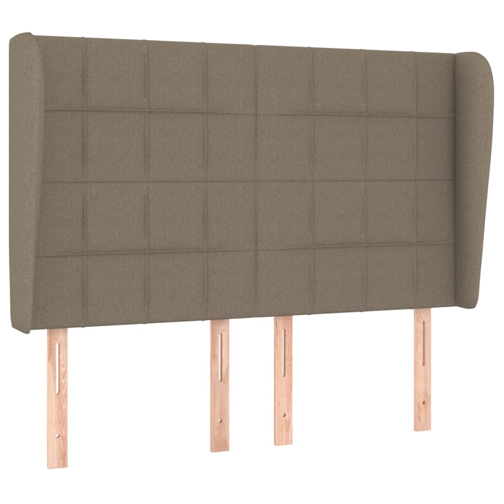 kontinentalseng med madras 140x190 cm stof gråbrun