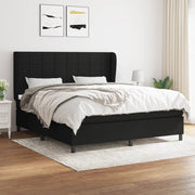 kontinentalseng med madras 160x200 cm stof sort