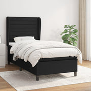 kontinentalseng med madras 100x200 cm stof sort