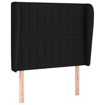 kontinentalseng med madras 90x200 cm stof sort