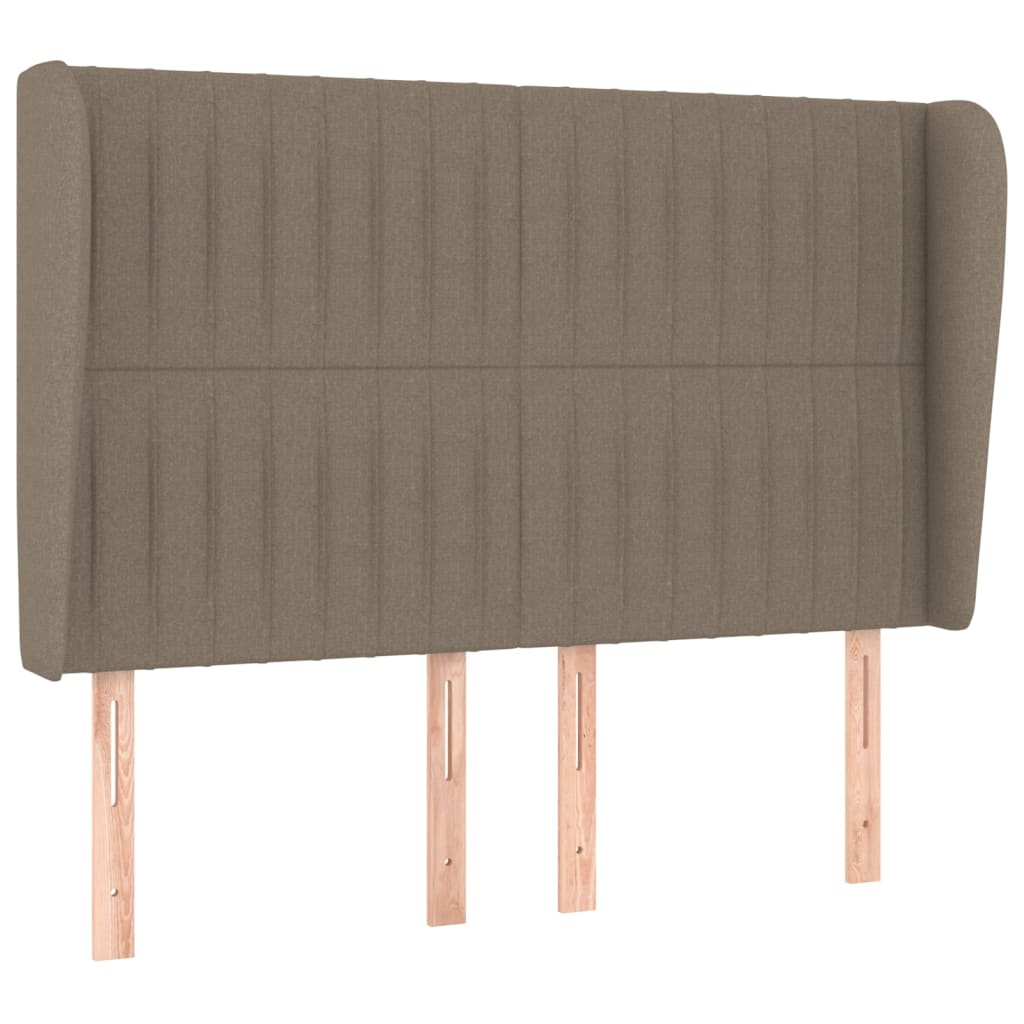 kontinentalseng med madras 140x190 cm stof gråbrun