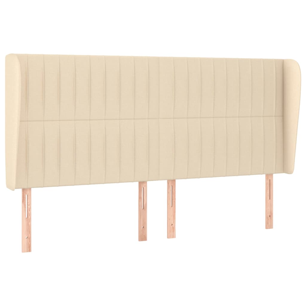 kontinentalseng med madras 180x200 cm stof cremefarvet