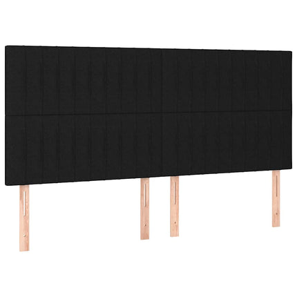 kontinentalseng med madras 200x200 cm stof sort