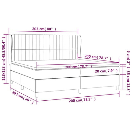 kontinentalseng med madras 200x200 cm stof sort