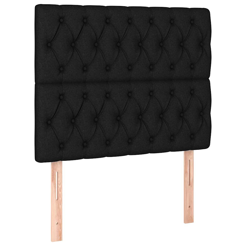 kontinentalseng med madras 90x190 cm stof sort