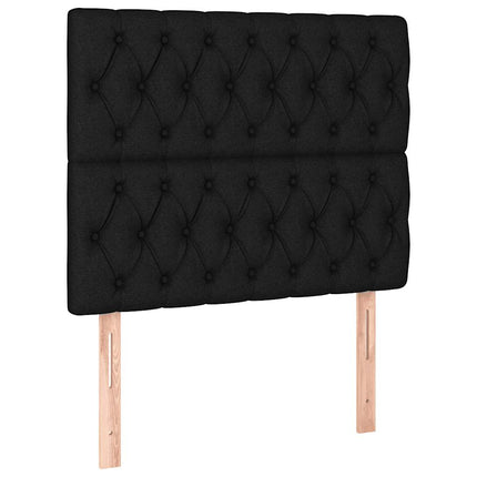 kontinentalseng med madras 90x200 cm stof sort