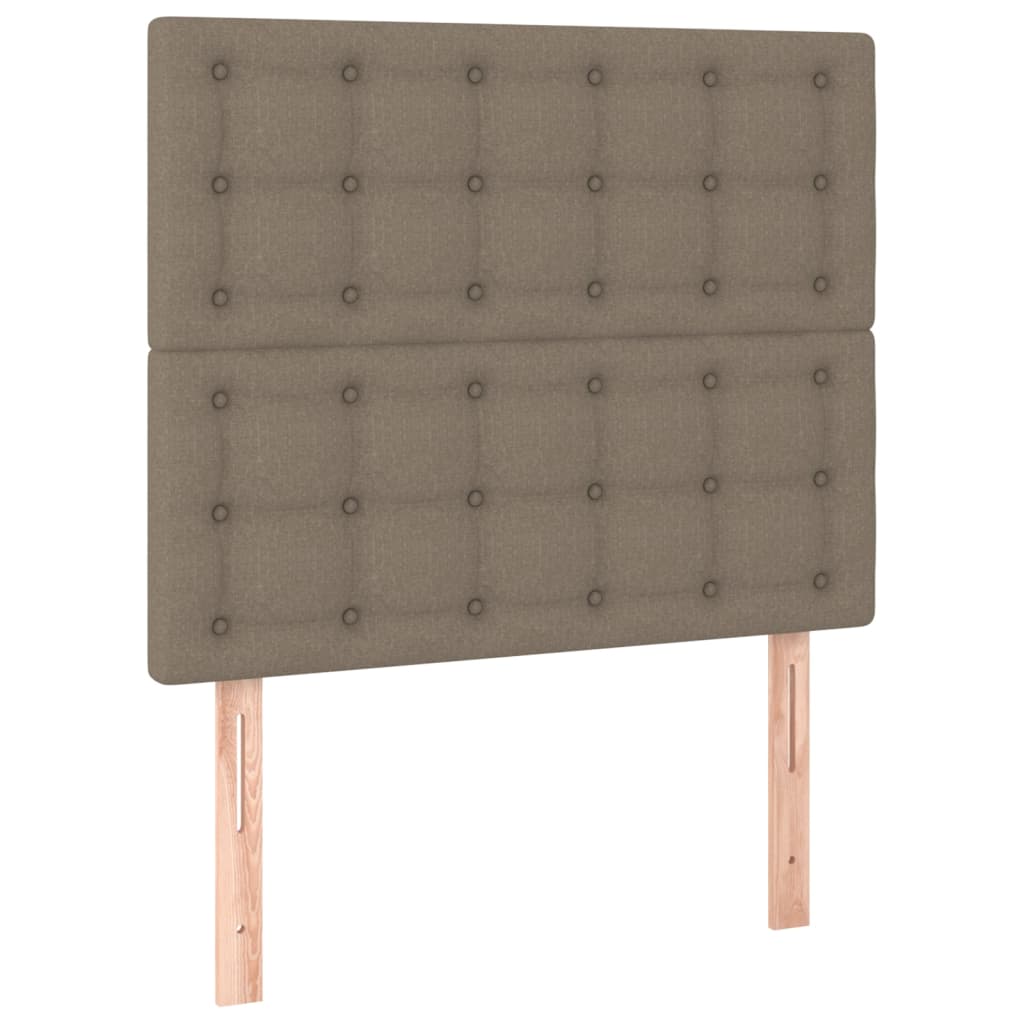 kontinentalseng med madras 100x200 cm stof gråbrun