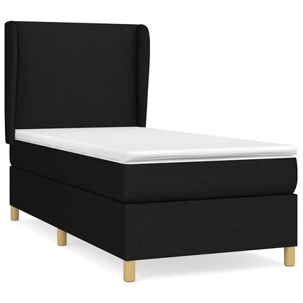 kontinentalseng med madras 90x200 cm stof sort