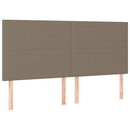 kontinentalseng med madras 160x200 cm stof gråbrun
