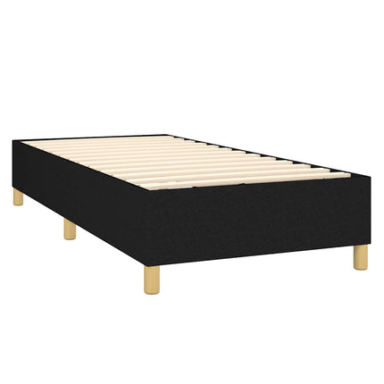kontinentalseng med madras 90x200 cm stof sort