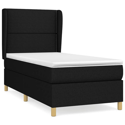kontinentalseng med madras 100x200 cm stof sort