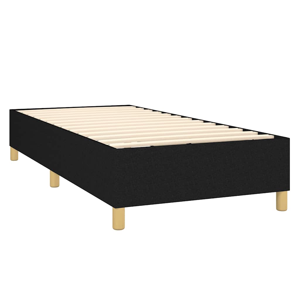 kontinentalseng med madras 90x200 cm stof sort