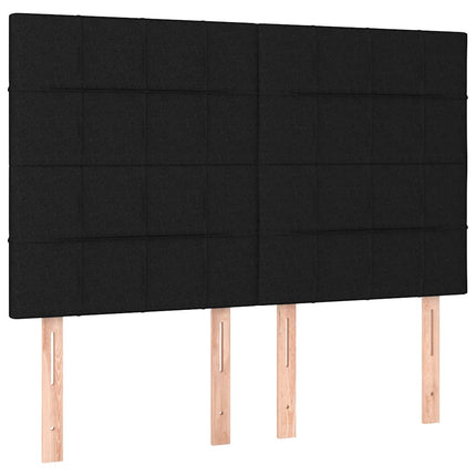 kontinentalseng med madras 140x190 cm stof sort