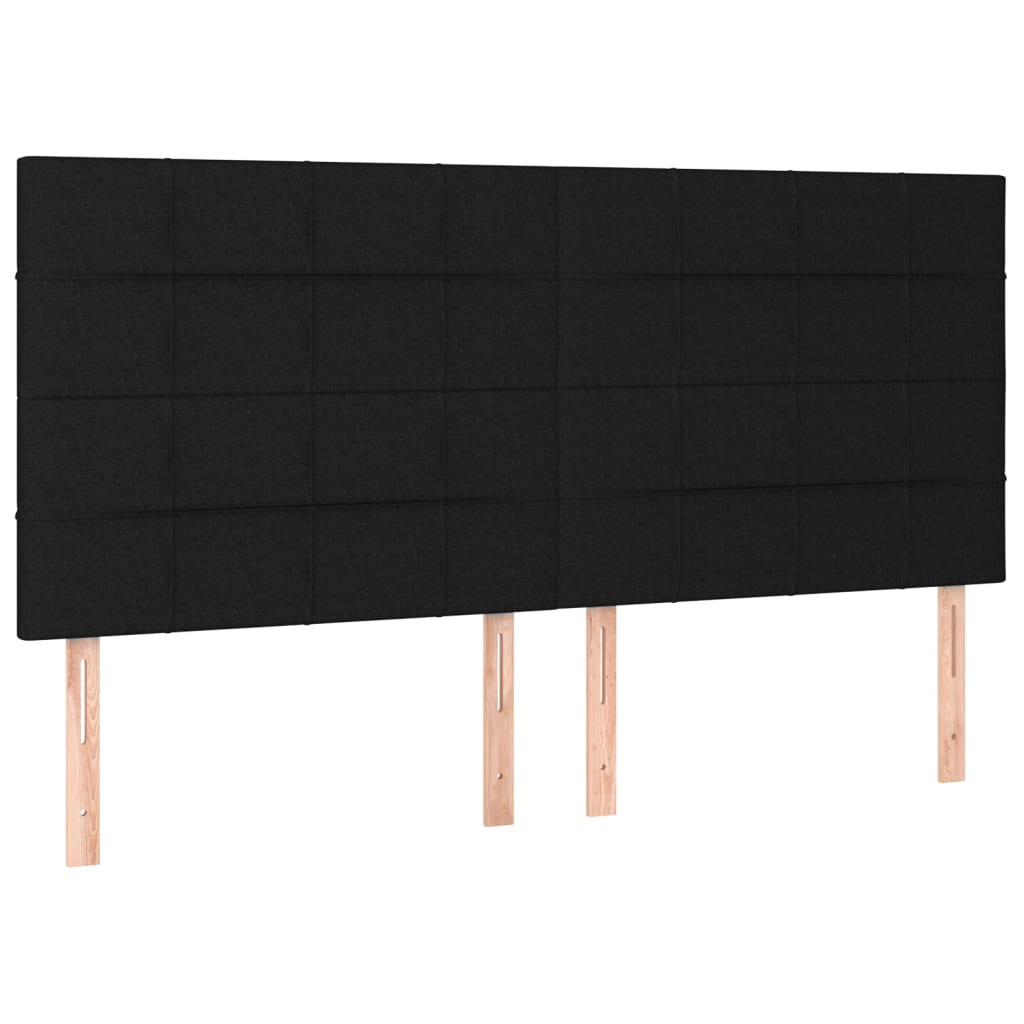 kontinentalseng med madras 200x200 cm stof sort