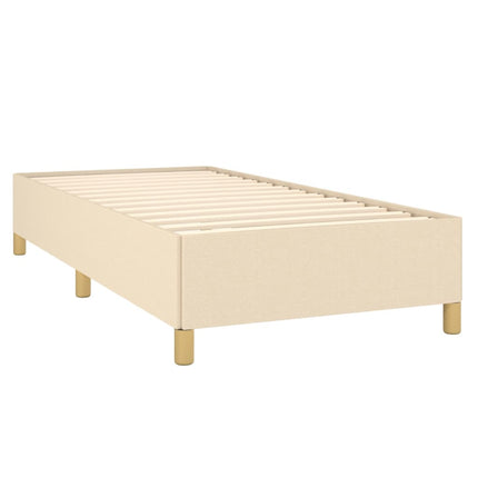 kontinentalseng med madras 90x200 cm stof cremefarvet