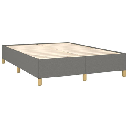 kontinentalseng med madras 140x190 cm stof mørkegrå