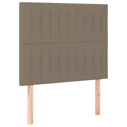 kontinentalseng med madras 90x190 cm stof gråbrun