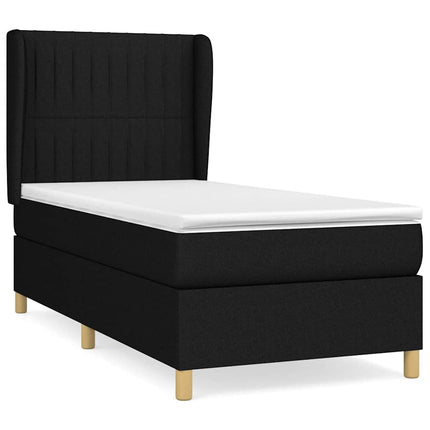 kontinentalseng med madras 100x200 cm stof sort