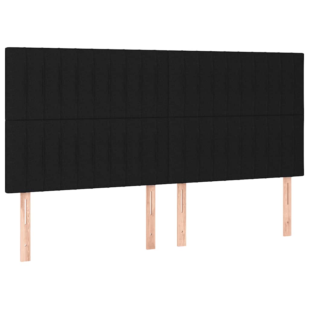 kontinentalseng med madras 160x200 cm stof sort