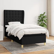 kontinentalseng med madras 80x200 cm stof sort