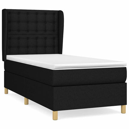 kontinentalseng med madras 100x200 cm stof sort