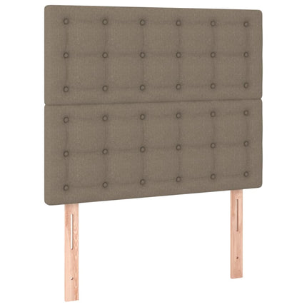 kontinentalseng med madras 100x200 cm stof gråbrun