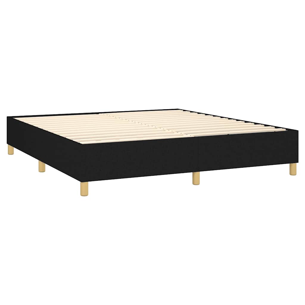 kontinentalseng med madras 160x200 cm stof sort