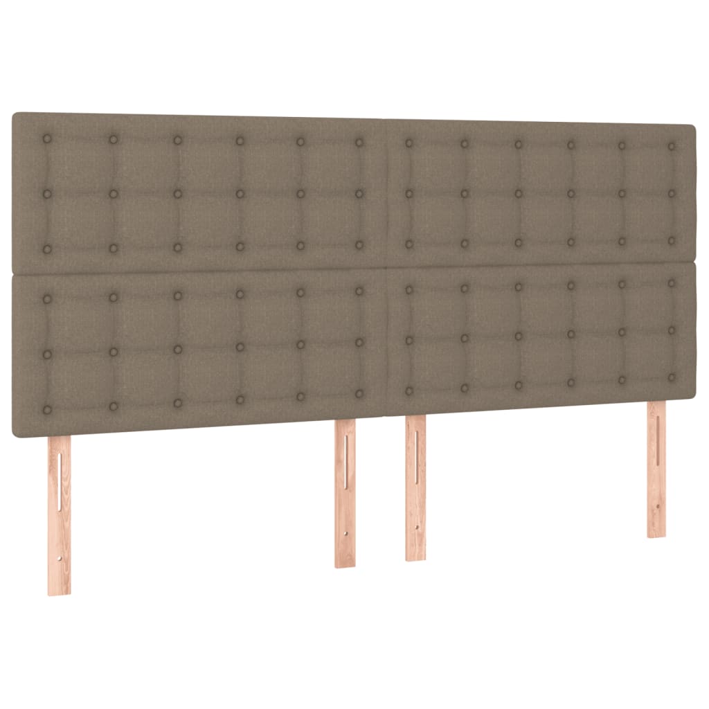 kontinentalseng med madras 160x200 cm stof gråbrun