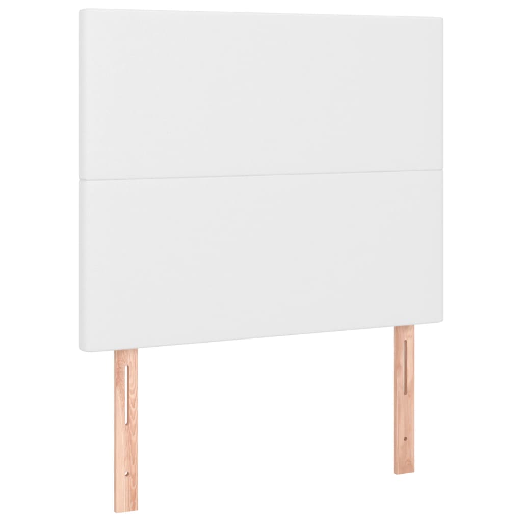 kontinentalseng med madras 90x200 cm kunstlæder hvid
