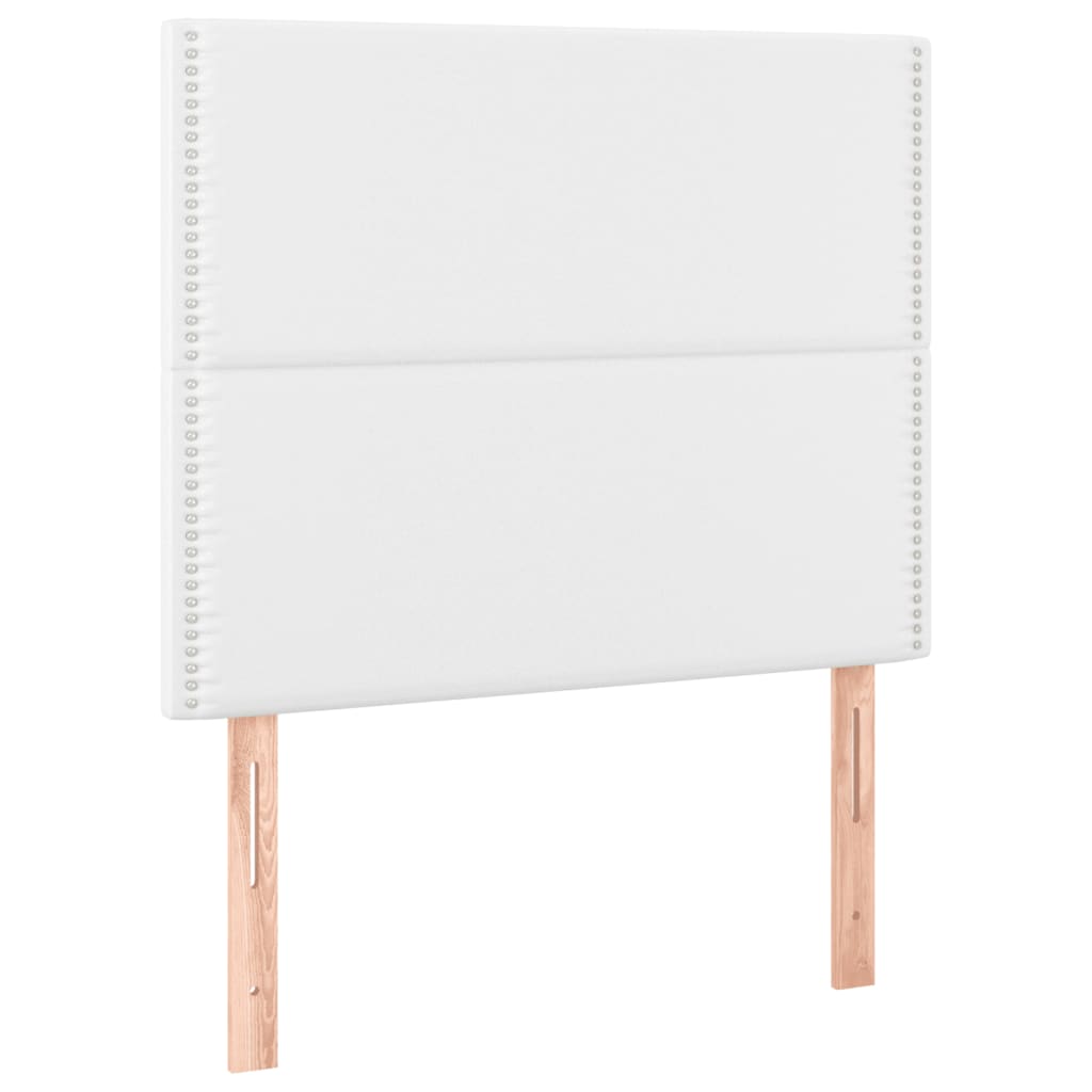 kontinentalseng med madras 100x200 cm kunstlæder hvid