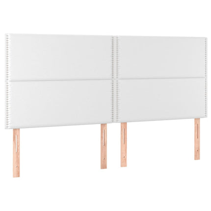 kontinentalseng med madras 200x200 cm kunstlæder hvid