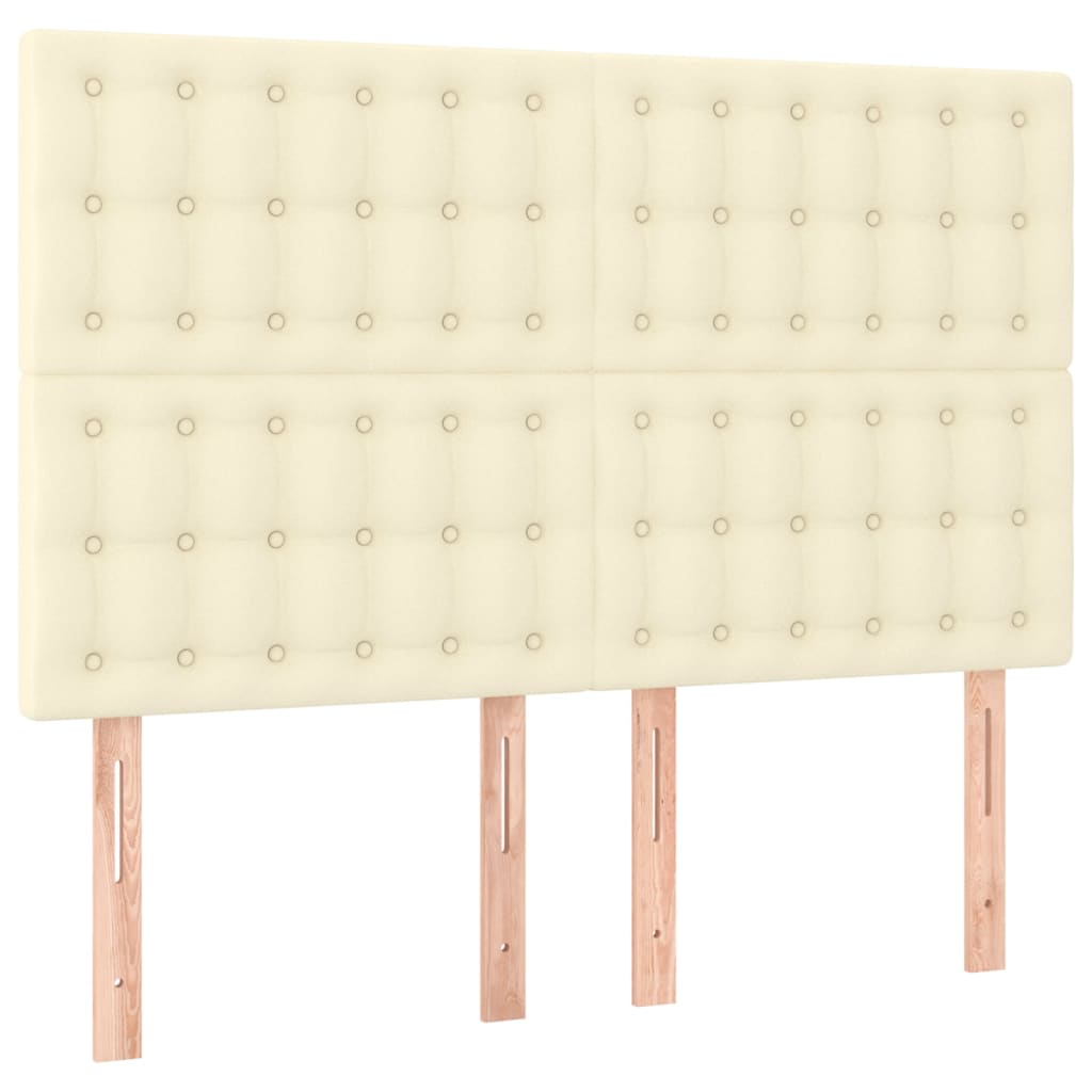 kontinentalseng med madras 140x190 cm kunstlæder cremefarvet