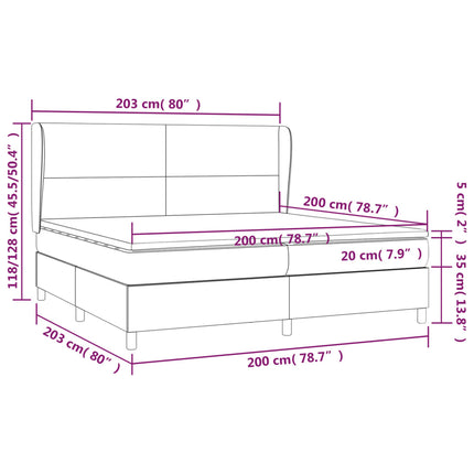 kontinentalseng med madras 200x200 cm fløjl lysegrå