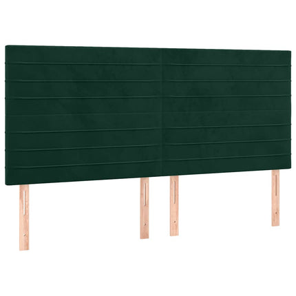 kontinentalseng med madras 180x200 cm fløjl mørkegrøn
