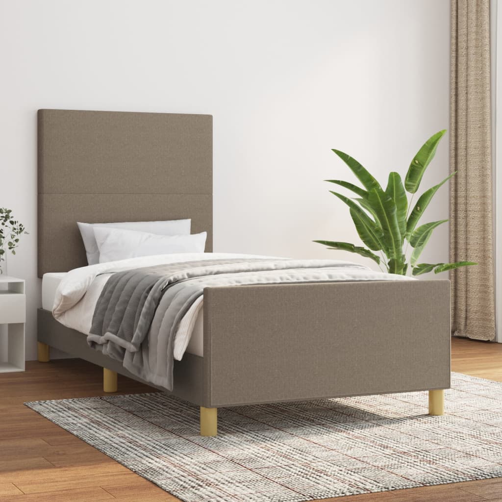 sengeramme uden madras 80x200 cm stof gråbrun