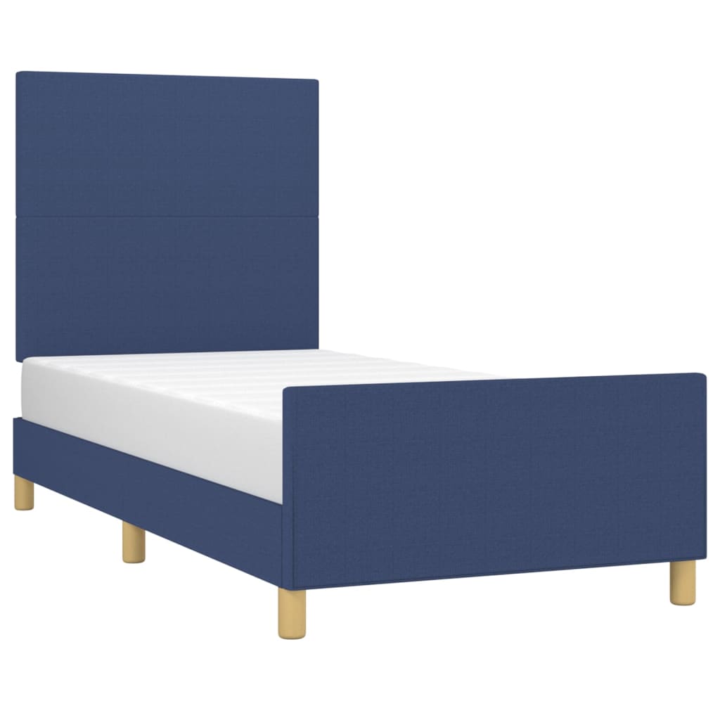 sengeramme uden madras 100x200 cm stof blå