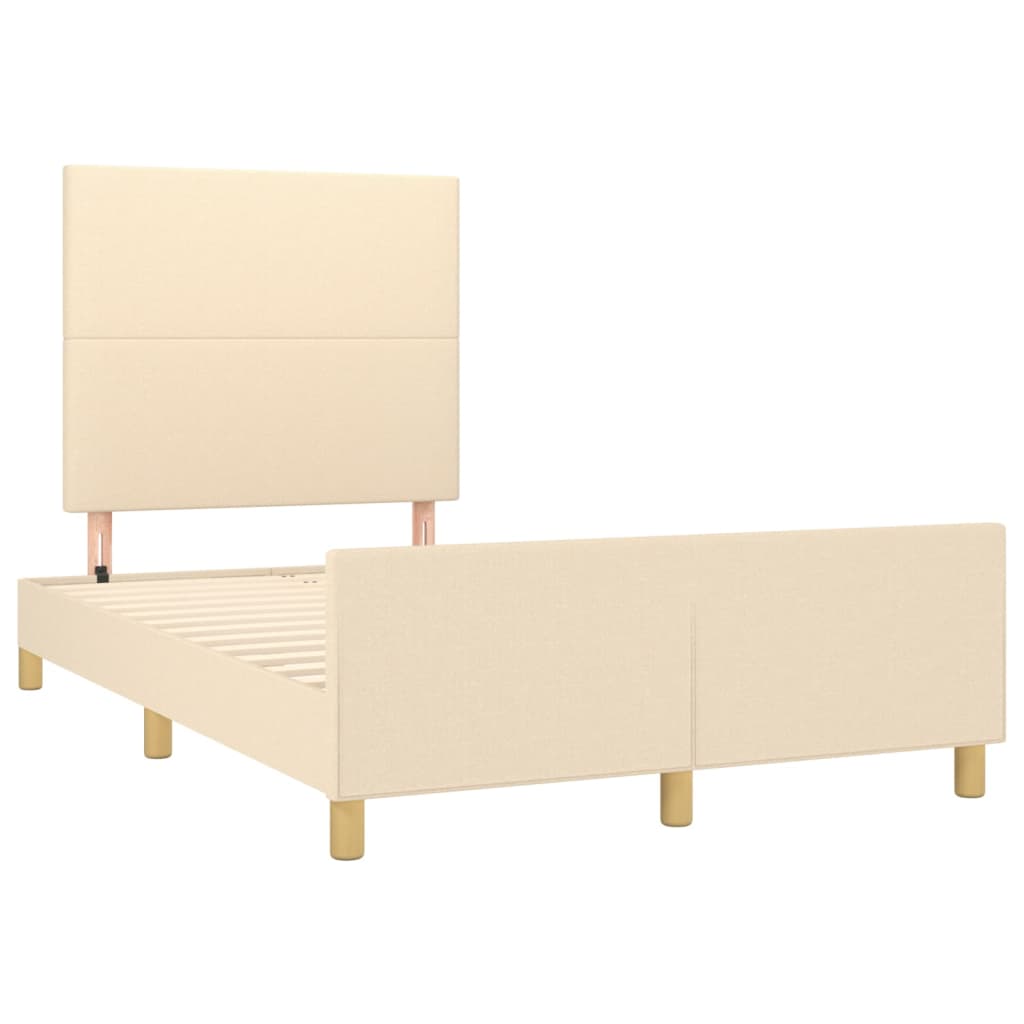 Sengeramme uden madras Creme 120x200 cm Stof