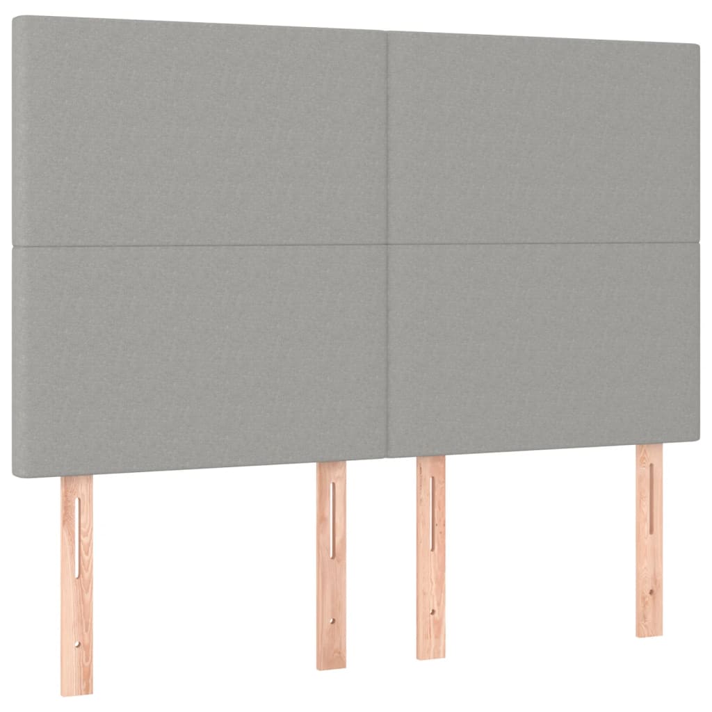 sengeramme uden madras 140x190 cm stof lysegrå