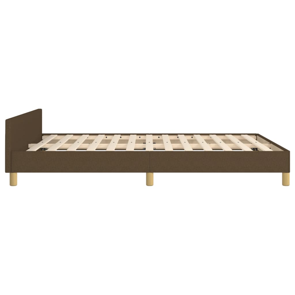 sengeramme uden madras 140x190 cm stof mørkebrun