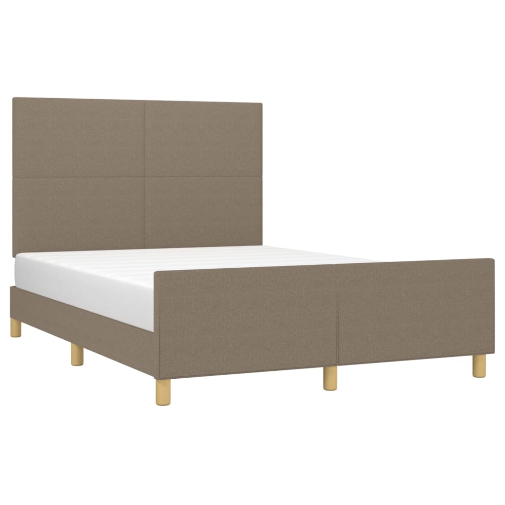 sengeramme uden madras 140x190 cm stof gråbrun