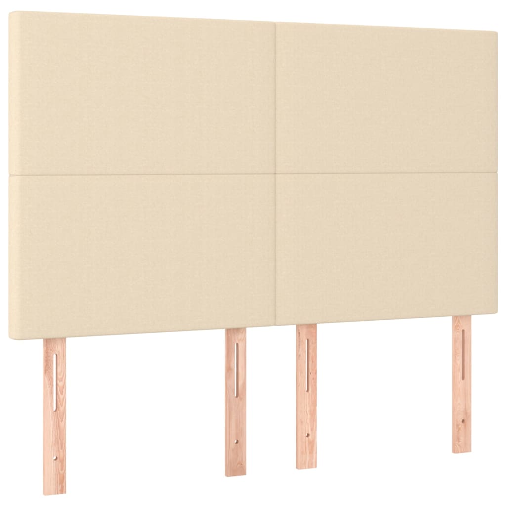 sengeramme uden madras 140x190 cm stof cremefarvet