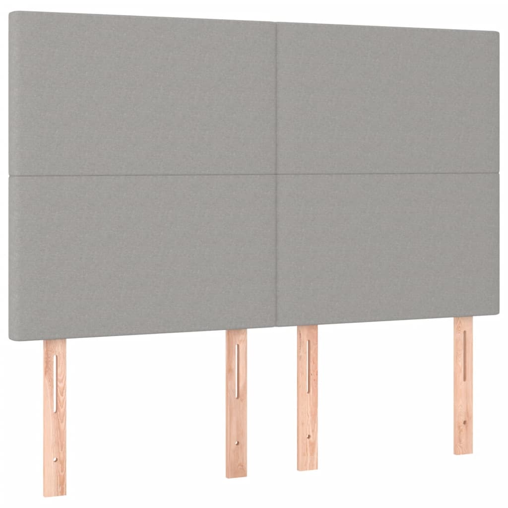 sengeramme uden madras 140x200 cm stof lysegrå