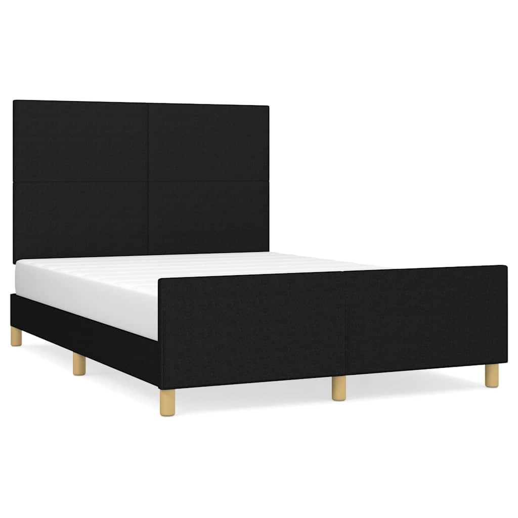 sengeramme uden madras 140x200 cm stof sort